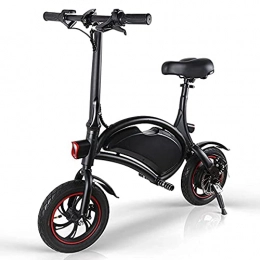 YX-ZD Bike YX-ZD Adult Electric Bike, 12 Inch Foldable And Commuting E-Bike, 350W Motor with A 36V 6Ah Lithium Battery, Max Speed 25Km / H City Electric Bicycle, Black