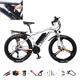 YXYBABA Bike YXYBABA 26'' Electric Mountain Bike 27 Speed 350W 36V 8A Lithium Battery Electric Bicycle for Adult Premium Full Suspension And Quality Gear, 3 Working Mode, White