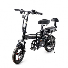 YXZNB Electric Bike YXZNB Electric Bicycle Can Be Folded, 14-Inch Tire Motor 400W, 48V 22Ah Rechargeable Lithium Battery, Seat Can Be Turned Over Three Modes of Portable Folding Bicycle
