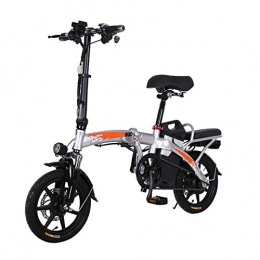 YXZNB Electric Bike YXZNB Electric Bicycle, City Commuting Folding Electric Bicycle, Maximum Speed 20Km / H, 14" Rechargeable Lithium Battery 350W / 20A, Neutral Bicycle, Silver