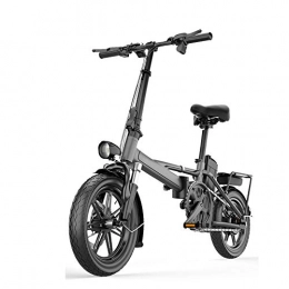 YXZNB Bike YXZNB Electric Bicycles, City Commuter Folding Electric Bicycles, 14-Inch Ultra-Lightweight, 400W / 48V / 15A Removable Rechargeable Lithium Battery, Neutral Bicycles