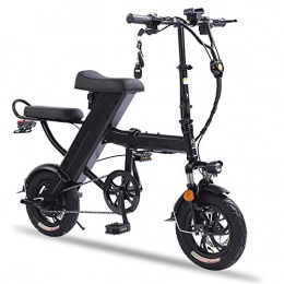 YXZNB Electric Bike YXZNB Electric Bike, Urban Commuter Folding E-Bike, Max Speed 25Km / H, 12" 350W / 10A Removable Charging Lithium Battery, Unisex Bicycle, Black