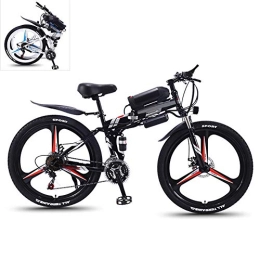 YZT QUEEN Bike YZT QUEEN Electric Bikes, 21-Speed High-Carbon Steel Foldable Electric Mountain Bike All Terrain, 26-Inch 36V 350W Removable Lithium Battery Mountain Bike, Black, 36V13AH