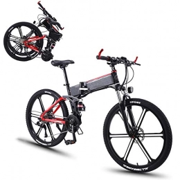 YZT QUEEN Bike YZT QUEEN Electric Bikes, 26" Folding Electric Mountain Bike Aluminum Alloy Electric Bicycle 350W 36V 8AH 27 Speed Adult Magnesium Alloy Rim, Red