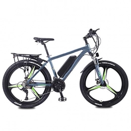 YZT QUEEN Electric Bike YZT QUEEN Electric Bikes, 27-Speed Electric Mountain Bike Adult Mountain Bike, Magnesium Alloy Three-Knife Integrated Wheel, 26 Inch 36V 350W Removable Lithium Battery Electric Bike, Green, 36V13AH
