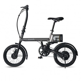ZBB Electric Bike ZBB Disc Folding Electric Bike Portable and Easy to Store in Caravan Motor Home Boat Short Charge Lithium-Ion Battery and Silent Motor with Front LED Light for Adult, Silver, 80KM