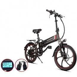 ZBB Electric Bike ZBB Electric Bikes Bicycle For Adults 350W Foldable Speed Up To 35KM / H With 60-80KM Long-Range Battery 20 Inches Tire 180 kg Max Load with Seat LED Light, Black