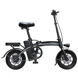 ZBB Bike ZBB Folding Electric Bike - Portable and Easy to Store Lithium-Ion Battery and Silent Motor E-Bike Thumb Throttle with LCD Speed Display Max Speed 35 km / h Disc Brakes, Black, 70to150KM