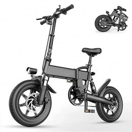 ZH Electric Bike ZH Electric Bikes for Adults, 14" Lightweight Folding E Bike, 250W 36V 7.8Ah Removable Lithium Battery, City Bicycle Max Speed 15.5mph with 3 Riding Modes