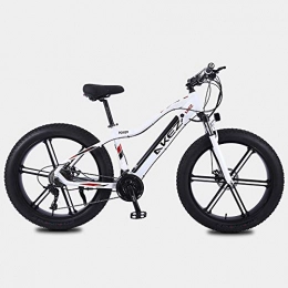 ZHXH Electric Bike ZHXH Factory Outlet 26 Inch 27 Speed Electric Snow Bike Beach Fat Tire Aluminum Alloy Electric Bicycle 10Ah Lithium Battery Ebike, 04