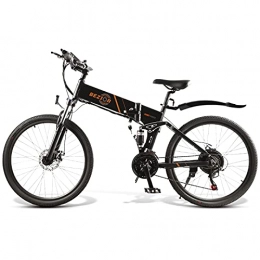 ZIEM Electric Bike ZIEM 500W 26-inch folding electric bicycle 21-speed shock-absorbing power-assisted electric bicycle with shock absorber front fork electric bicycle 10.4AH battery 80 kilometers endurance commuting