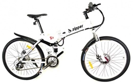 Zipper Bikes Bike Zipper Bikes Z4 21-Speed Folding Electric Mountain Bike 26" - White