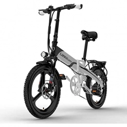 ZJGZDCP Electric Bike ZJGZDCP 20 Inch Electric Mountain Bike 400W Motor 48V 10.4Ah with LCD Display & Rear Carrier 5 Level Pedal Assist Long Endurance Removable Battery (Color : Sliver, Size : 14.5Ah+1 Spare Battery)