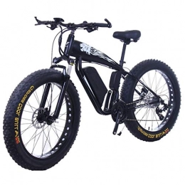 ZJGZDCP Bike ZJGZDCP 26 Inch Fat Tire Electric Bike 48V 400W Snow Electric Bicycle 27 Speed Mountain Electric Bikes Lithium Battery Disc Brake (Color : 15Ah, Size : Black)