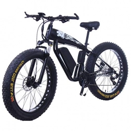 ZJGZDCP Electric Bike ZJGZDCP 48V 10AH Electric Bike 26 X 4.0 Inch Fat Tire 30 Speed E Bikes Shifting Lever Electric Bikes For Adult Female / Male For Mountain Bike Snow Bike (Color : 15Ah, Size : Black)