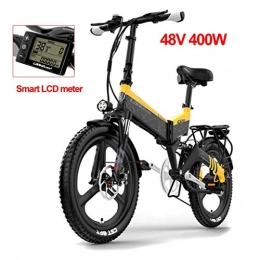 ZJGZDCP Electric Bike ZJGZDCP Adult Electric Mountain Bike 400W Ebike Electric Bicycle City Adults E-bike 10.4Ah Battery With Lithium-Ion Battery City Commute Mountain E-Bike (Color : Yellow, Size : 48V / 10.4AH)