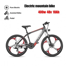 ZJGZDCP Electric Bike ZJGZDCP Adult Electric Mountain Bike 400W Ebike Electric Bicycle City Adults E-bike 10Ah Battery 27 Speed Gears With Lithium-Ion Battery City Commute Mountain E-Bike