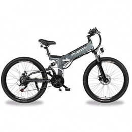 ZJGZDCP Electric Bike ZJGZDCP Adult Folding Electric Bicycles Aluminium 26inch Ebike 48V 350W 10AH Lithium Battery Dual Disc Brakes Three Riding Modes with LED Bike Light (Color : GRAY, Size : 12.8AH-614WH)