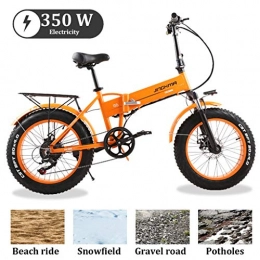 ZJGZDCP Bike ZJGZDCP Adult Lightweight E-bike Bike Fat Tire Electric Biks 350W 8Ah 48V Lithium-ion Battery with 7-speed Shimano Transmission System 20" inch City All Terrain Bicycle (Color : 350W, Size : 8Ah)
