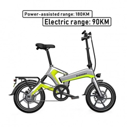 ZJGZDCP Electric Bike ZJGZDCP E-bike Lightweight hybrid City Sports Outdoor Cycling Commuting folding adults male woman female juvenile young person Removable Large Capacity Lithium-ion battery (Color : Green)
