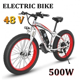 ZJGZDCP Electric Bike ZJGZDCP Electric Bikes Magnesium Alloy Ebikes Bicycles All Terrain 26inch 48V 350W 10Ah Removable Lithium-Ion Battery Mountain Ebike For Adult Mens (Color : White-red, Size : 350W-10Ah)