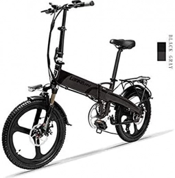 ZJZ Electric Bike ZJZ 20-inch Folding Electric Bike 48V 240W 12.8Ah Lithium Battery City Bicycle 7 Speed E-Bikes 5 Speed Adult Male and Female Mini Mountain Bike With Anti-theft Device
