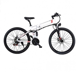 ZJZ Electric Bike ZJZ 26'' Electric Bike, Folding Electric Mountain Bike with 48V 10Ah Lithium-Ion Battery, 350 Motor Premium Full Suspension And 21 Speed Gears, Lightweight Aluminum Frame