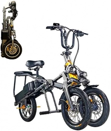 ZJZ Electric Bike ZJZ 350W bike, 14'' Electric Bike, 48V Electric Mountain Bicycle, 30KM / H Adults bike with Lithium Battery, Hydraulic Oil Brake, Inverted Three-Wheel Structure Electric Bicycle