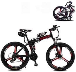 ZJZ Bike ZJZ Bikes, 26 In Folding Electric Bike for Adult 21 Speed with 36V 6.8A Lithium Battery Electric Mountain Bicycle Power-Saving Portable and Comfortable Assisted Riding Endurance 20-25 Km