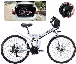 ZJZ Electric Bike ZJZ Bikes, Adult Folding Electric Bikes Comfort Bicycles Hybrid Recumbent / Road Bikes 26 Inch Tires Mountain Electric Bike 500W Motor 21 Speeds Shift for City Commuting Outdoor Cycling Travel Work Out