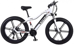 ZJZ Bike ZJZ Electric Bike 26 Inches Folding Fat Tire Snow Mountain Bicycle with Super Magnesium Alloy Integrated Wheel, Premium Full Suspension And 27 Speed Gear
