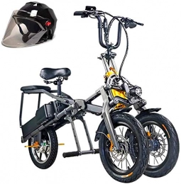 ZJZ Electric Bike ZJZ Electric Bike Electric Mountain Bike 350W bike 14'' Electric Bicycle, 30MPH Adults bike with Lithium Battery, Hydraulic Oil Brake, Inverted Three-Wheel Structure Electric Bicycle