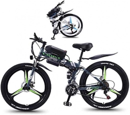 ZJZ Electric Bike ZJZ Electric Bike Folding Electric Mountain 350W Foldaway Sport City Assisted Electric Bicycle with 26" Super Lightweight Magnesium Alloy Integrated Wheel, Full Suspension And 21 Speed Gears