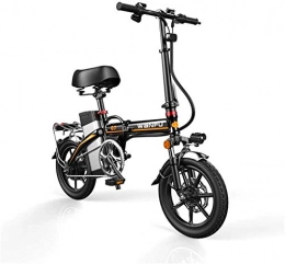 ZJZ Electric Bike ZJZ Fast Electric Bikes for Adults 14 inch Wheels Aluminum Alloy Frame Portable Electric Bicycle Safety for Adult with Removable 48V Lithium-Ion Battery Powerful Motor