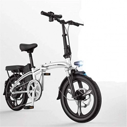 ZJZ Electric Bike ZJZ Fast Electric Bikes for Adults Lightweight and Aluminum Folding E-Bike with Pedals Power Assist and 48V Lithium Ion Battery Electric Bike with 14 inch Wheels and 400W Hub Motor