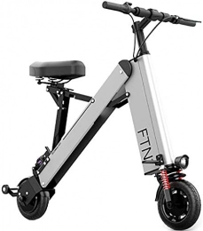 ZJZ Electric Bike ZJZ Folding Electric Bike for Adults, 8" Electric Bicycle / Commute bike with 350W Motor, Max Speed 25Km / H, Max Load 120KG, 36V Lithium Battery (Color : Grey, Size : 40KM)