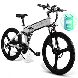ZLI Electric Bike ZLI 26'' Electric Mountain Bike, Folding E-bike Super Lightweight with Removable Large Capacity Lithium-Ion Battery (48 V 500W)