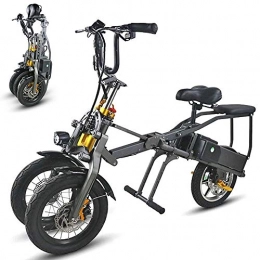ZLI Electric Bike ZLI Folding 3-Wheel Electric Vehicle 36V 250W Brushless Toothed Motor, Portable Folding Aluminum Alloy Electric Car With Seat with LCD Speed Display Electric Bike
