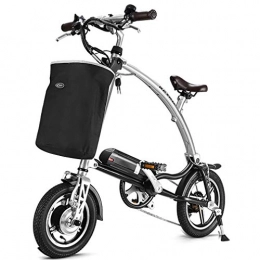 ZLQ Bike ZLQ 36V 200W Electric Bicycle Speed Foldable Electric City Bike Unisex Adults with Adjustable Seat And Large Capacity Lithium-Ion Battery, Silver