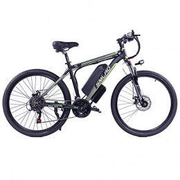 ZLQ Electric Bike ZLQ Electric Bike 26 Inch Wheel Aluminum Alloy 350W 48V 15AH Lithium Battery Mountain Cycling Bicycle, Shimano 21-Speed LED Lights Adult, A