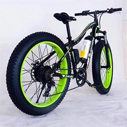 ZMHVOL Electric Bike ZMHVOL Ebikes, 26" Electric Mountain Bike 36V 350W 10.4Ah Removable Lithium-Ion Battery Fat Tire Snow Bike for Sports Cycling Travel Commuting ZDWN (Color : Black Green)