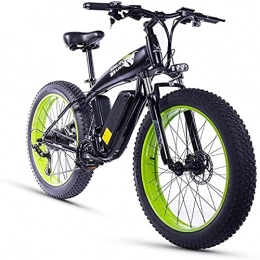 ZMHVOL Electric Bike ZMHVOL Ebikes, 26 Inch Electric Bike for Adult Fat Tire 350W48V15Ah Snow Electric Bicycle 27 Speed Hydraulic Disc Brake 3 Working Modes Suitable for Mountain E-Bike ZDWN (Color : Green)