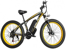 ZMHVOL Bike ZMHVOL Ebikes, 26 inch Electric Bikes, Fat tire Bikes LCD display control instrument 21 speed Gears Outdoor Cycling Adult ZDWN (Color : Yellow)