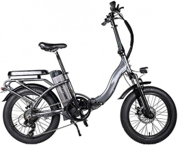 ZMHVOL Electric Bike ZMHVOL Ebikes, 750w 20" times;4.0 Foldingelectric Bike 48v 13ah Removable Lithium Battery 7 Speed Brushless Motor Adult Bicycle 4.0 All-terrain Fat Tire 4-6 Hours Battery Life ZDWN (Color : Grey)