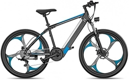 ZMHVOL Electric Bike ZMHVOL Ebikes, Electric Bike 26 Inches Fat Tire Snow Bicycle Mountain Bikes Men's Dual Disc Brake Aluminum Alloy for Adults And Teens, for Sports Outdoor Cycling Travel, LED Light ZDWN (Color : Blue)