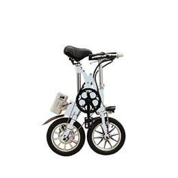 ZQNHXY Electric Bike ZQNHXY 14 Inch Folding Electric Bike, Electric Bikes for Adults With Shock Damper for Sports Outdoor Cycling Workout and Commuting, White