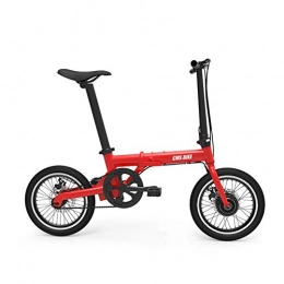 ZQNHXY Bike ZQNHXY Foldable 16 inch 36V E-bike with 18650 Lithium Battery, Lightweight Electric Foldable Pedal Assist E-Bike, Disc Brake, Red