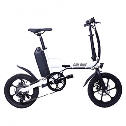 ZQNHXY Electric Bike ZQNHXY Foldable Pedal Assist E-Bike, 250W 13Ah Folding Electric Bicycle Foldable Electric Bike with Front LED Light for Adult, White