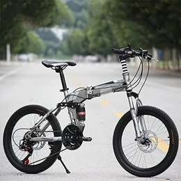  Electric Bike zxc Bicycle Adult Folding Mountain Bike 20 Inch Wheel 24-Speed Variable Speed Bicycle Men Racing Ride MTB Lightweight Sports Cycling (C)