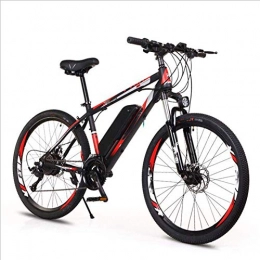 ZXL Electric Bike ZXL Adult Off-Road Electric Bicycle, 250W Motor 26'' Electric Mountain Bike with Removable 36V 8Ah / 10Ah Lithium-Ion Battery 21 / 27 Variable Speed Double Disc Brake Unisexe, White Red, B 36V8Ah, White Blu